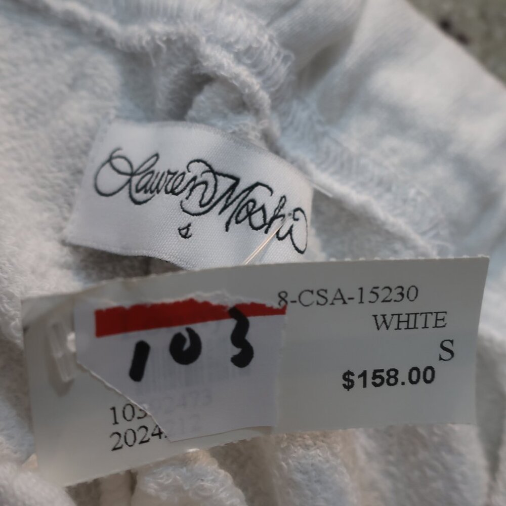 NWT Womens Lauren Moshi White Black (Item- 103)  Star Stripe Sweatpants S - Picture 8 of 8
